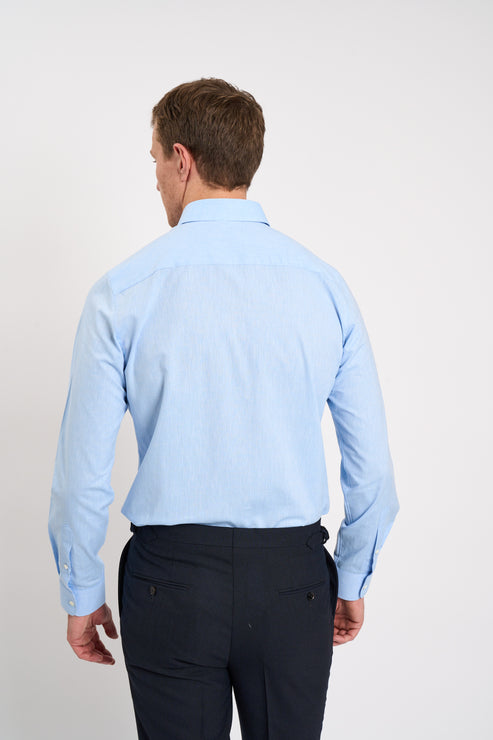 Light Blue Linen Custom Shirt
