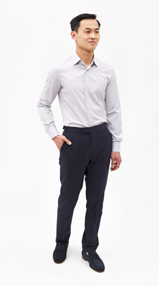 Canclini Grey Microcheck Custom Shirt