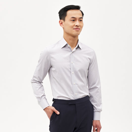 Canclini Grey Microcheck Custom Shirt