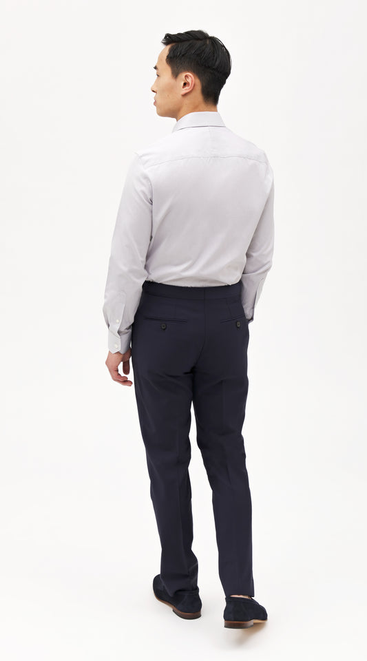 Canclini Grey Microcheck Custom Shirt