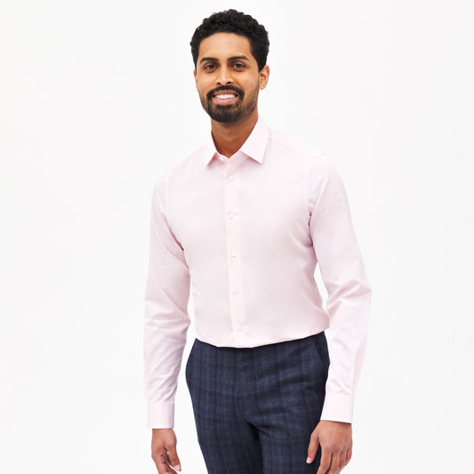 Canclini Pink Microcheck Custom Shirt