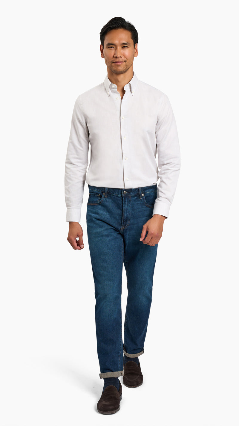 Somelos Cream Cotton/Linen Shirt