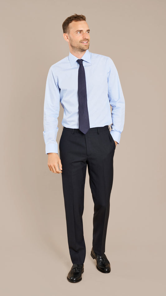 Blue Easy Iron Custom Shirt