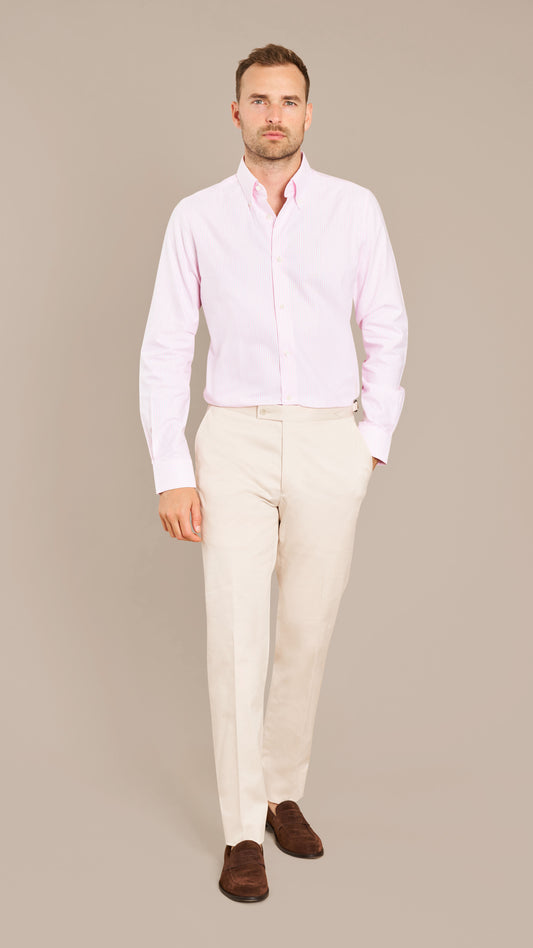 Pink Oxford Candy Stripe Custom Shirt