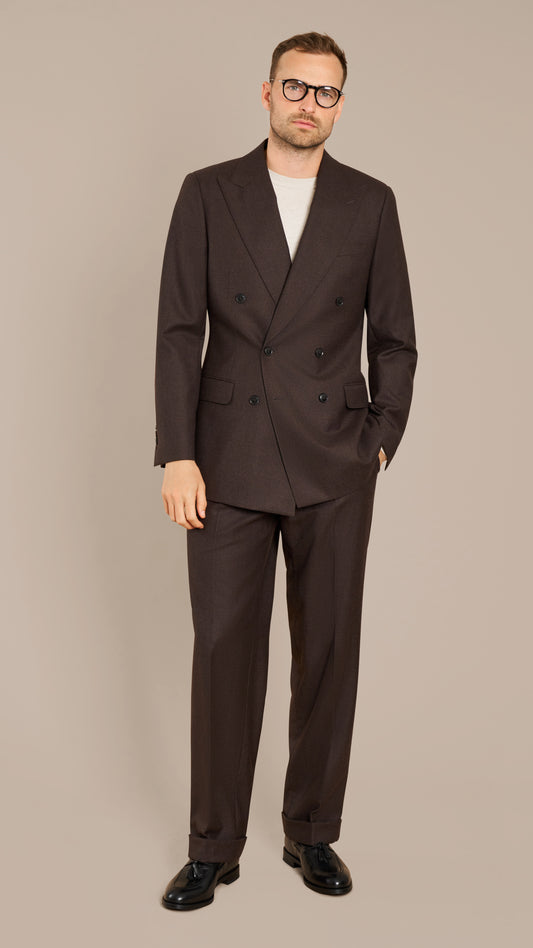 House Dark Brown Flannel Suit