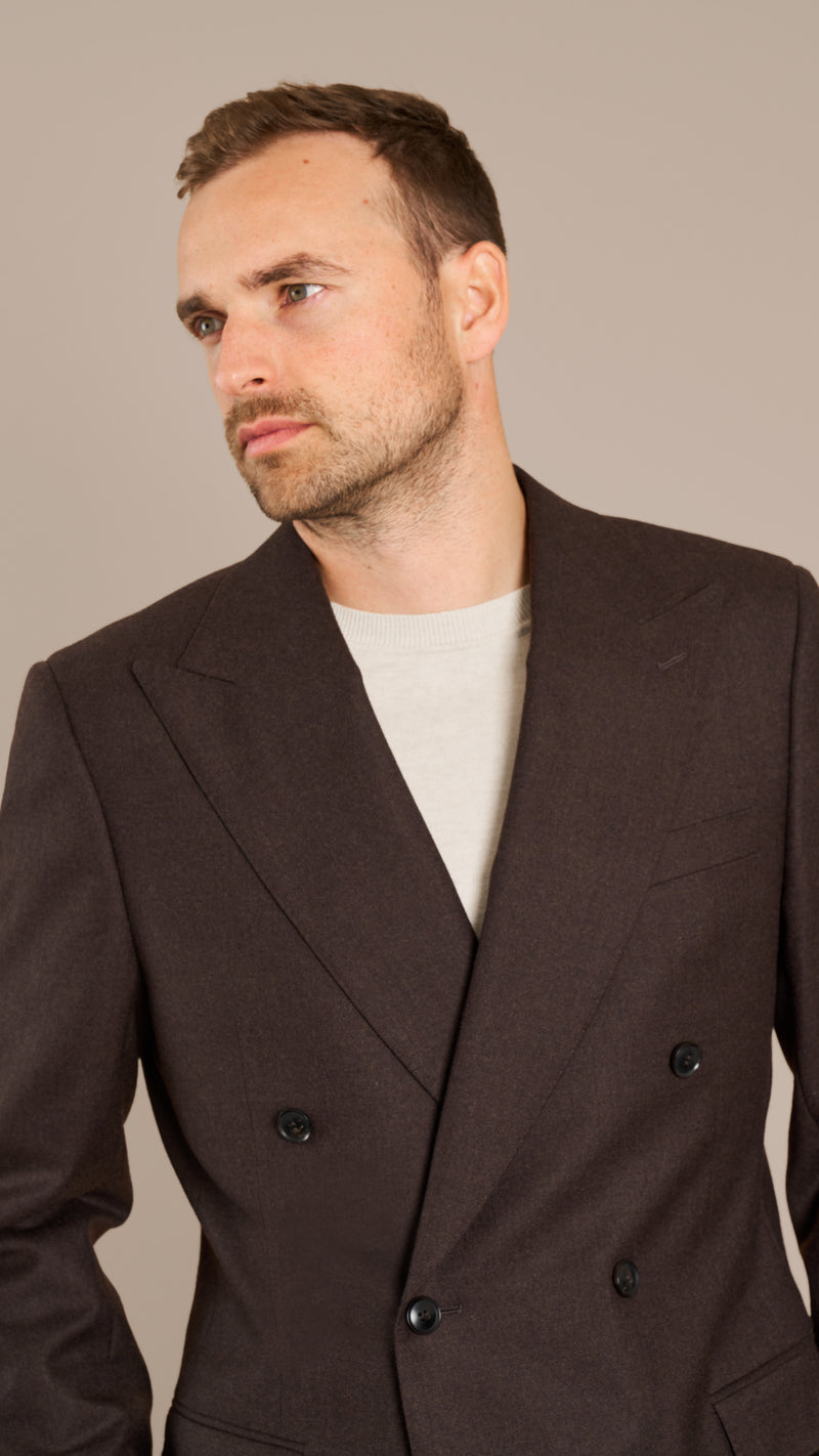 House Dark Brown Flannel Suit