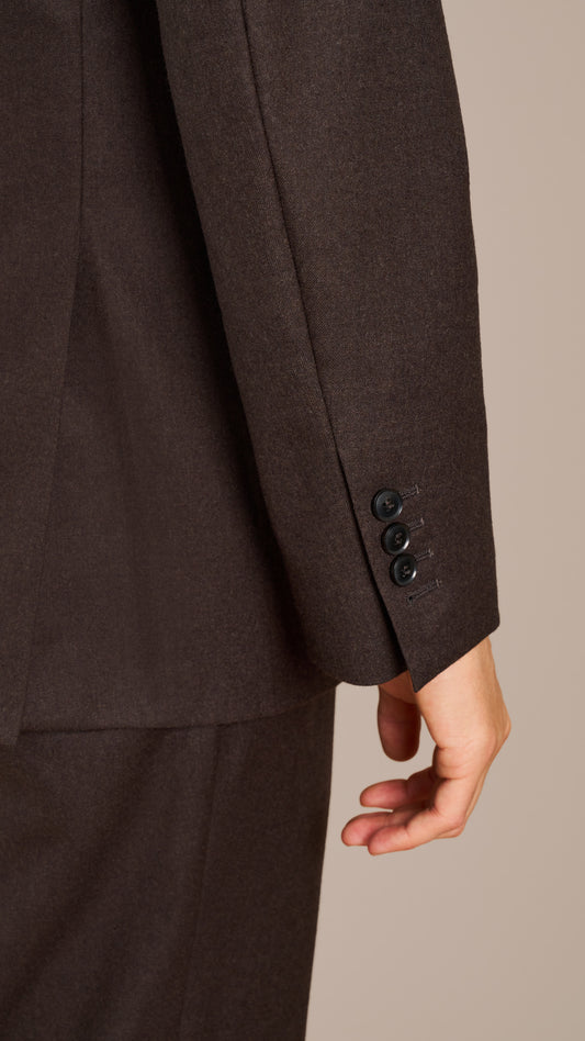 House Dark Brown Flannel Suit