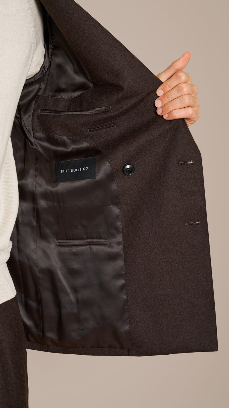 House Dark Brown Flannel Suit