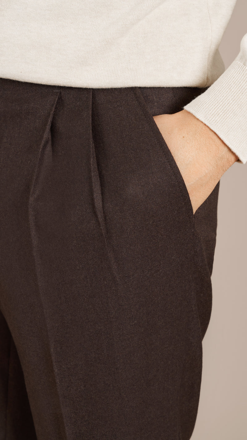 House Dark Brown Flannel Suit