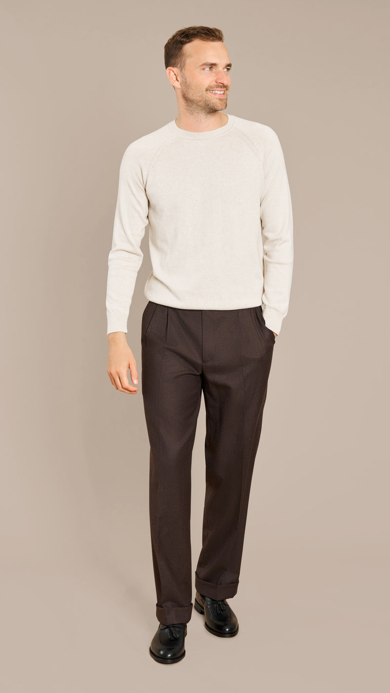 House Dark Brown Flannel Suit