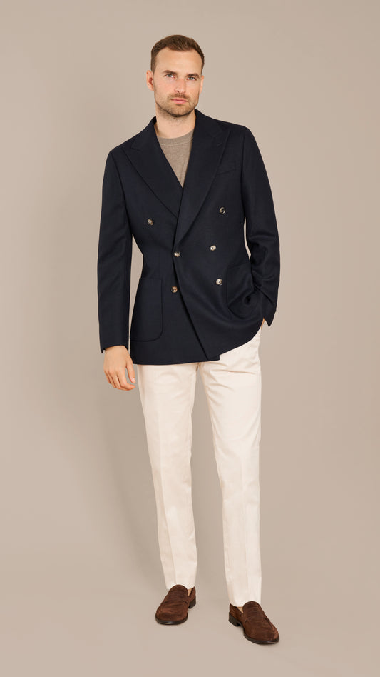 Dormeuil Navy Hopsack Jacket