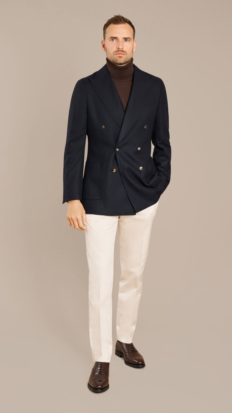 Dormeuil Navy Hopsack Jacket