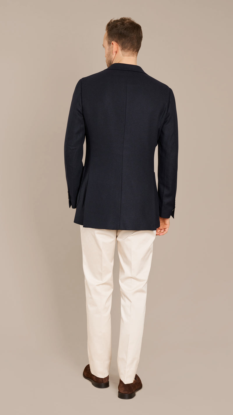 Dormeuil Navy Hopsack Jacket