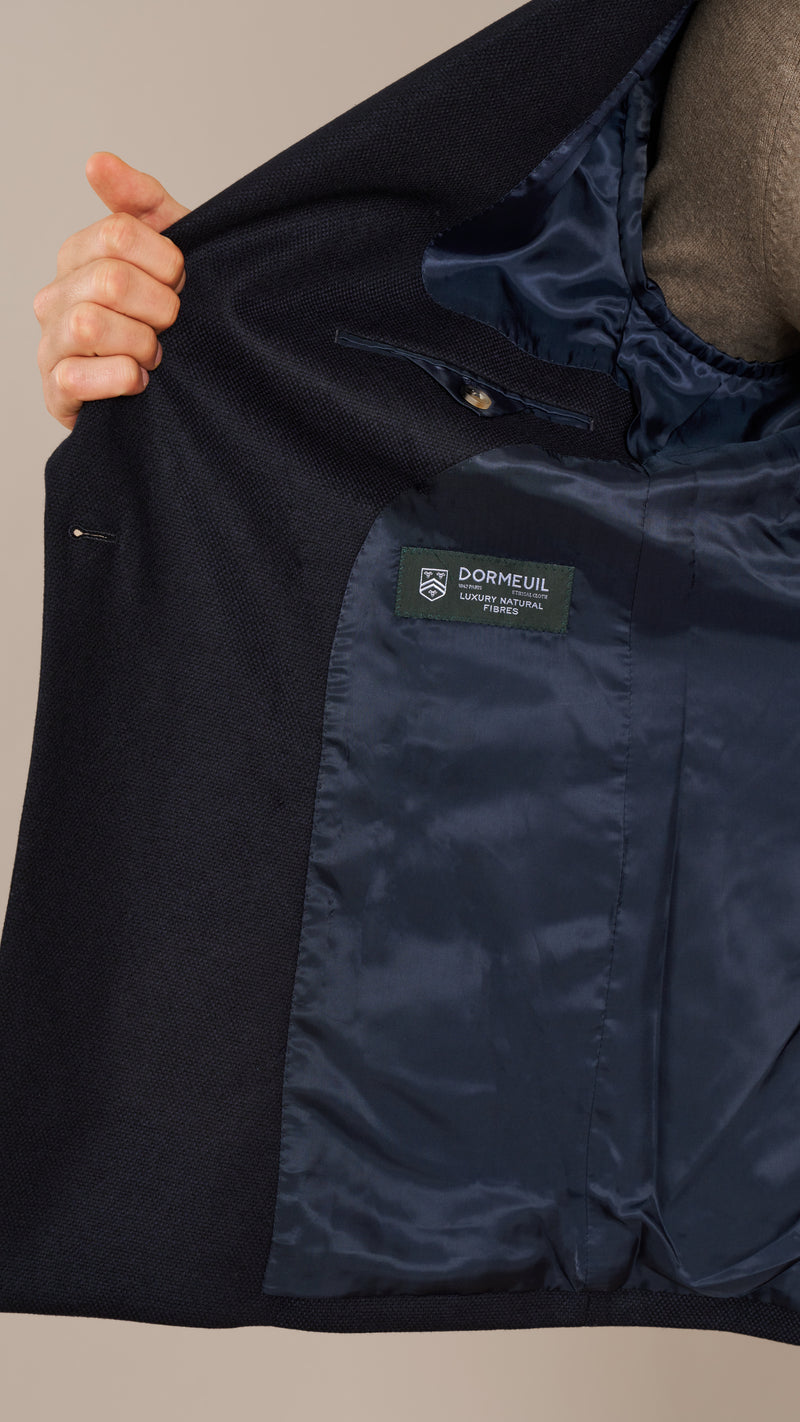 Dormeuil Navy Hopsack Jacket