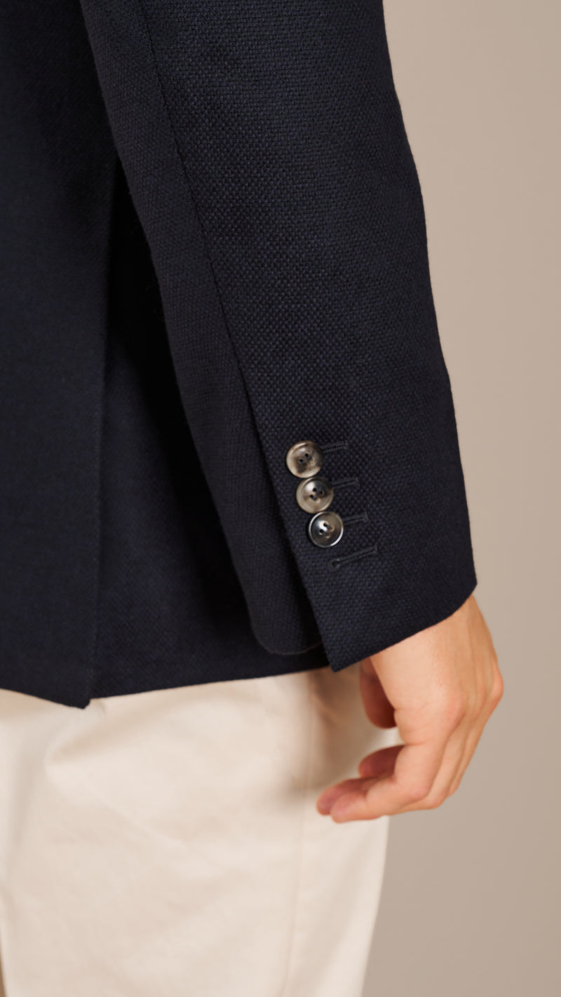 Dormeuil Navy Hopsack Custom Jacket