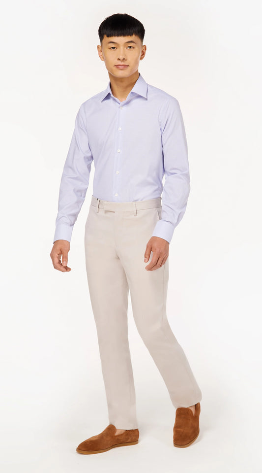 Weba Lilac Microcheck Custom Shirt