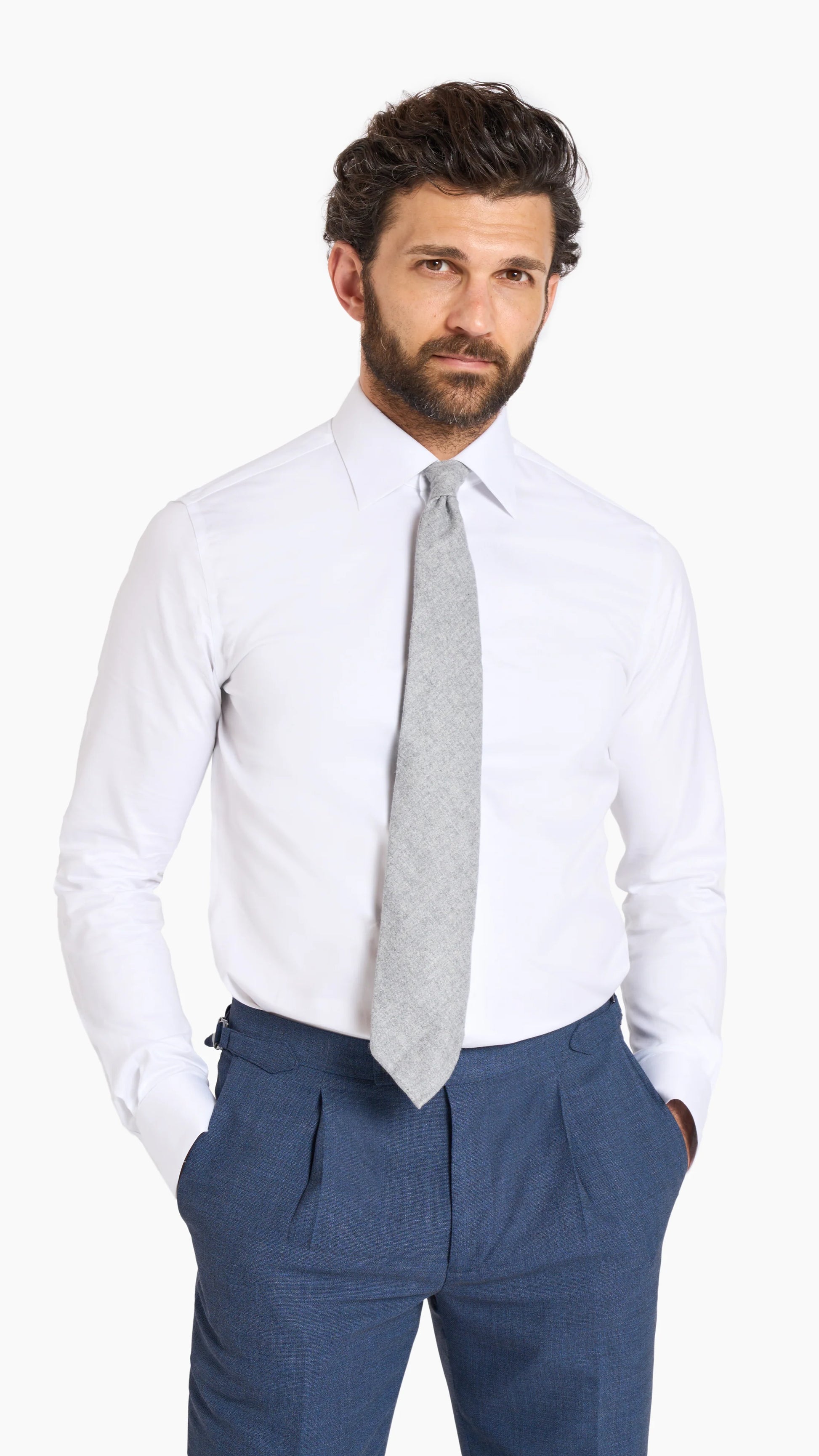 White Easy Iron Custom Shirt - Shirt