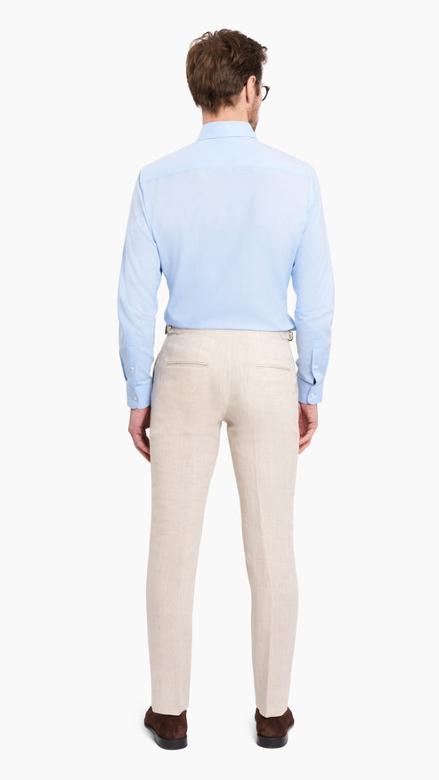 Light Blue Linen Custom Shirt - Shirt