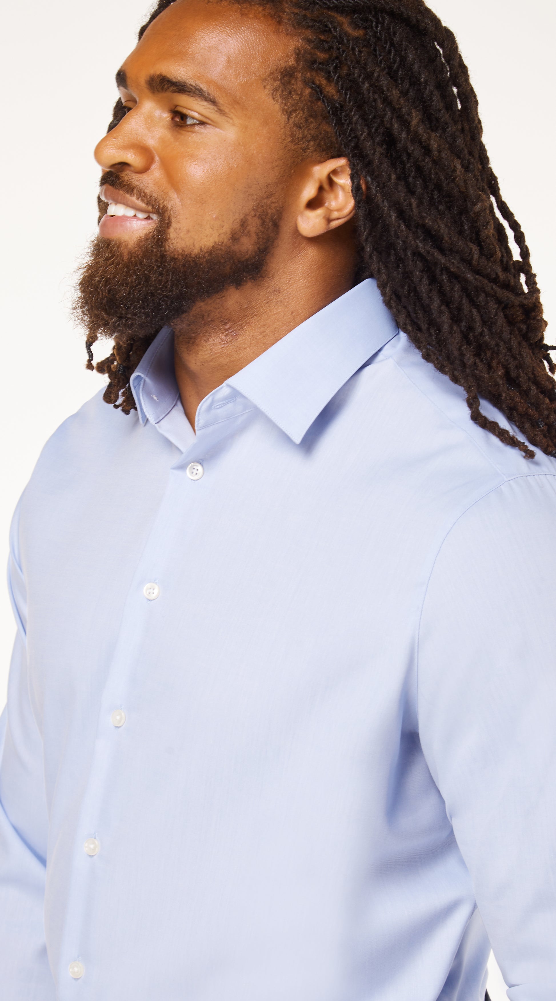 Blue Easy Iron Custom Shirt - Shirt