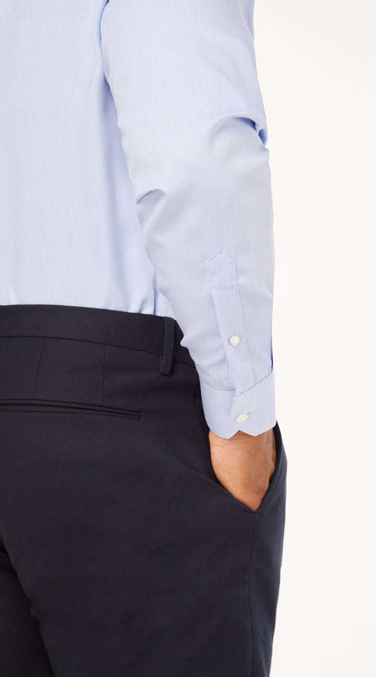 Blue Easy Iron Custom Shirt - Shirt