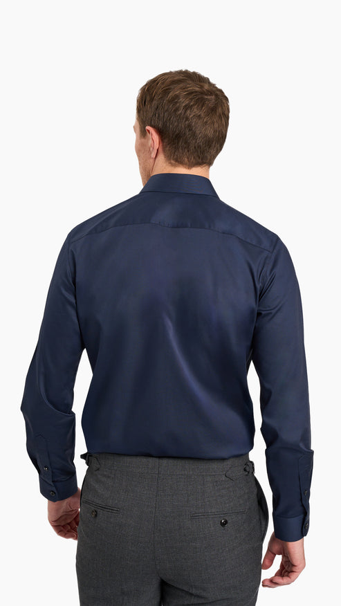 Navy Plain Custom Shirt - Shirt