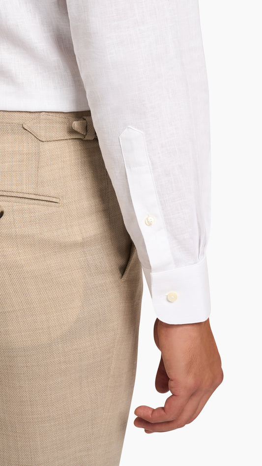 White Linen Custom Shirt - Shirt