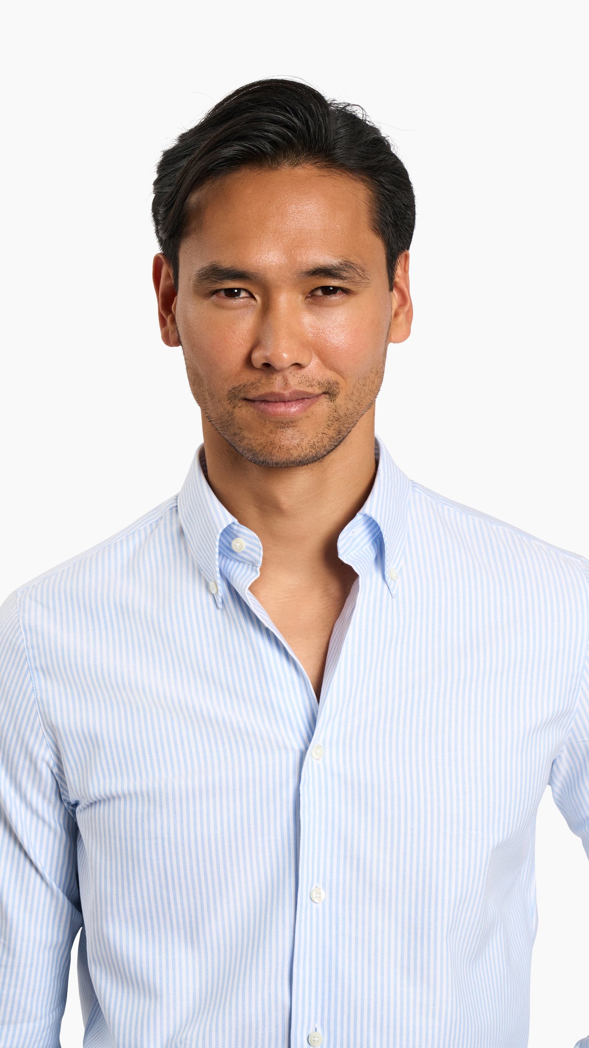 Blue Oxford Candy Stripe Custom Shirt - Shirt