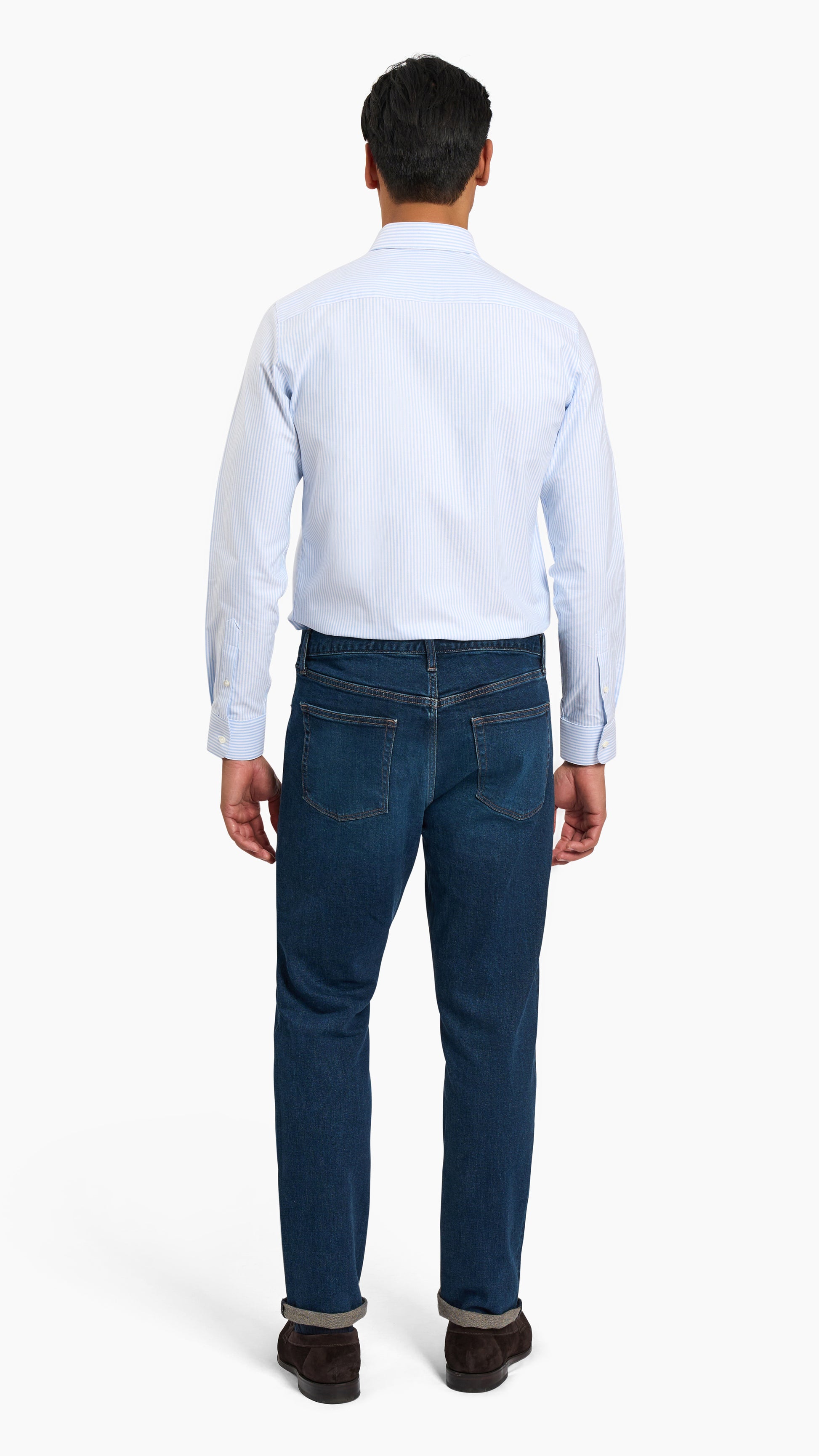 Blue Oxford Candy Stripe Custom Shirt - Shirt