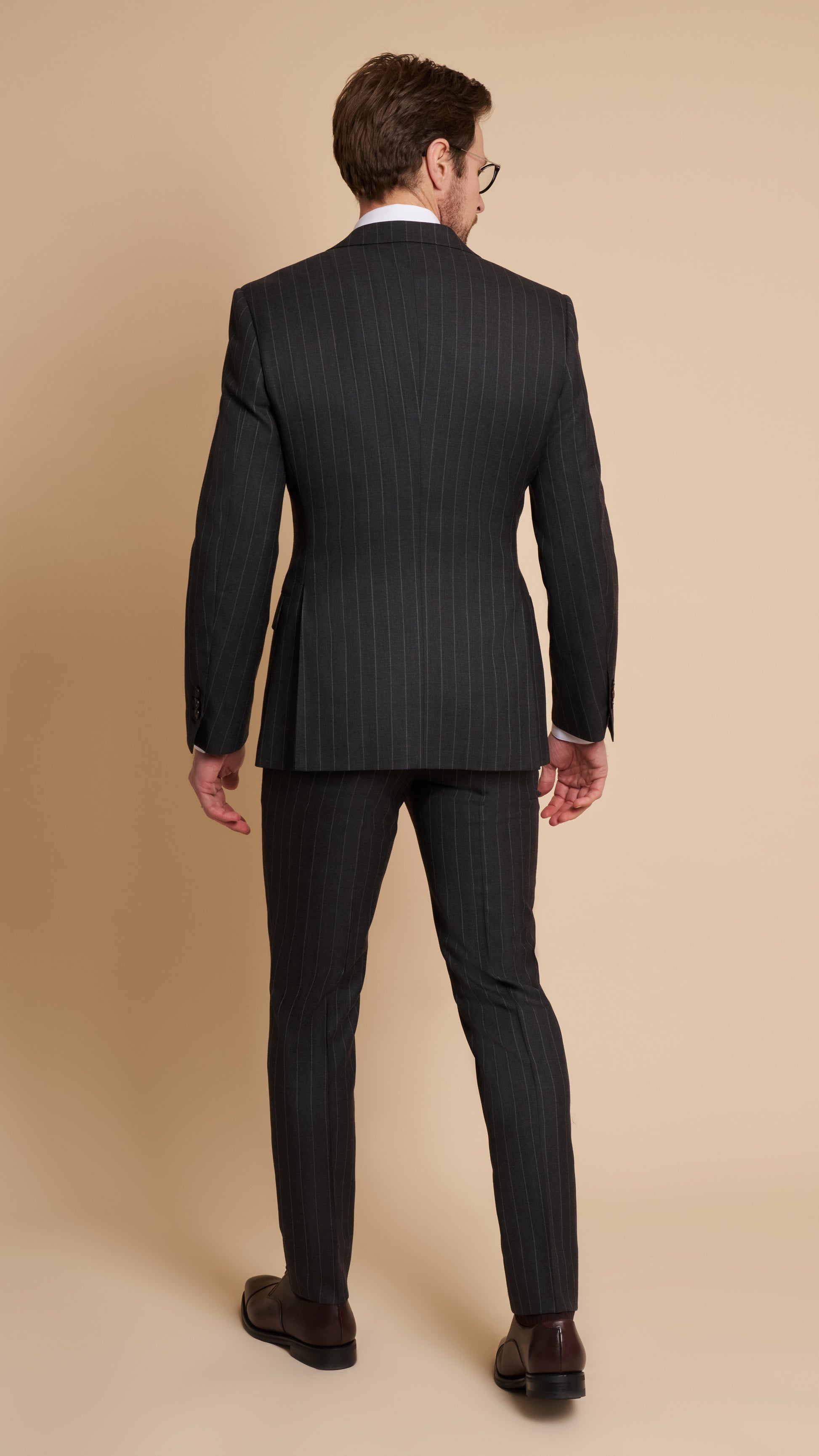 Charcoal Chalk Stripe Hardy Amies Suit