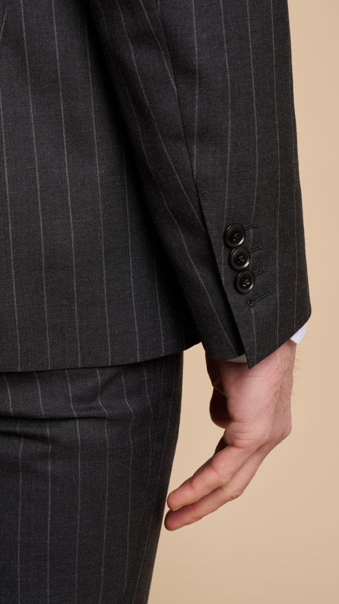 Charcoal Chalk Stripe Hardy Amies Suit
