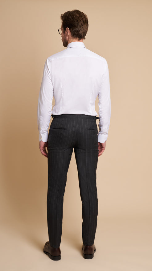 Charcoal Chalk Stripe Hardy Amies Suit
