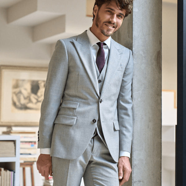 Grey Grooms Weding Suit 