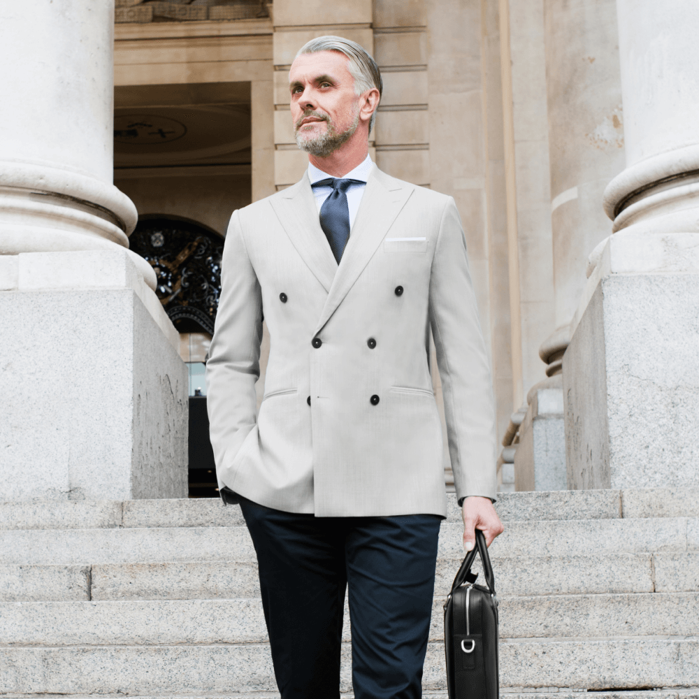 Double breasted suit deals