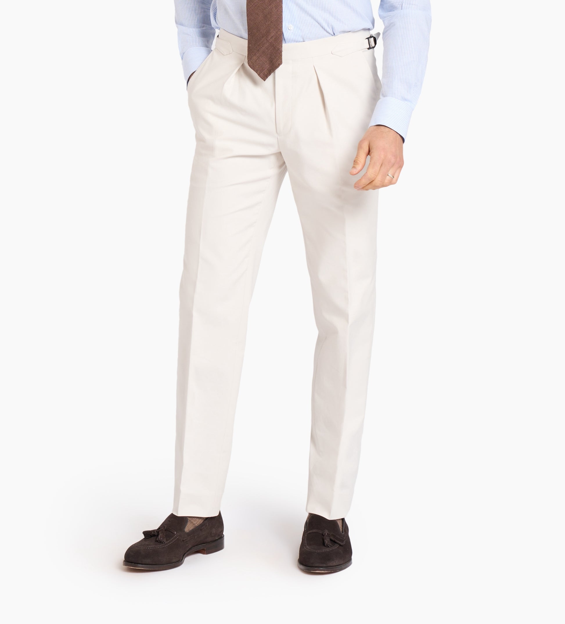 Loro Piana White Custom Trouser