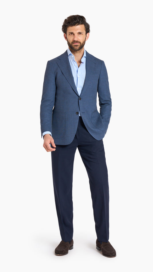 Loro Piana Light Blue Custom Jacket