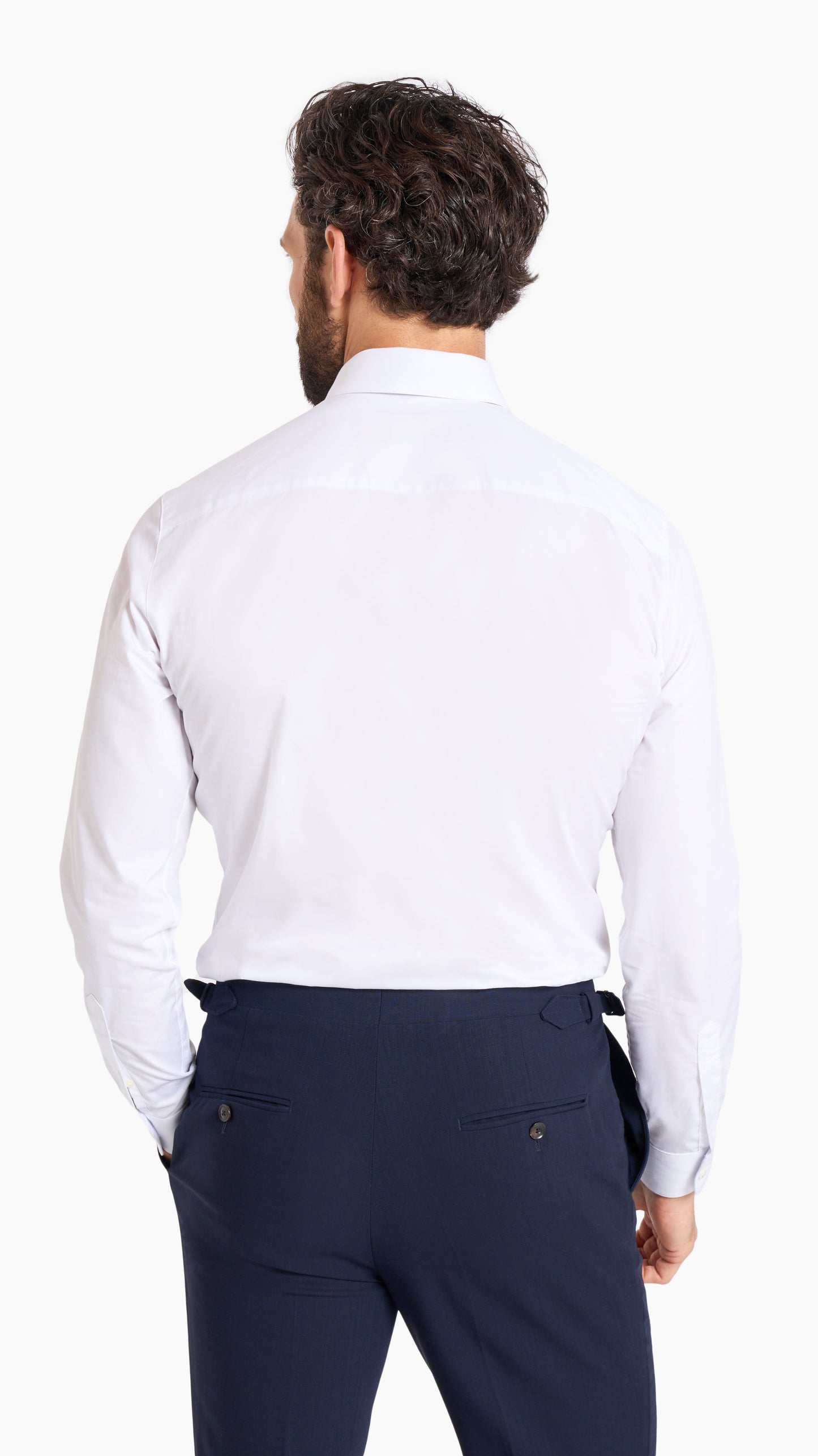 Fine White Twill Easy Iron Custom Shirt