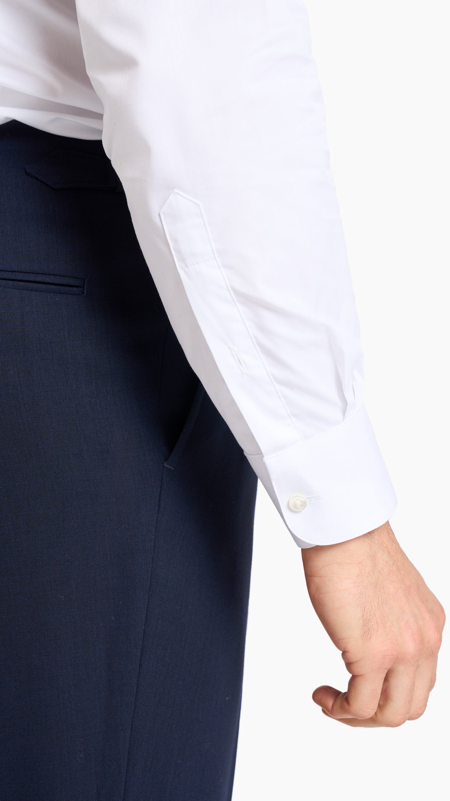 Fine White Twill Easy Iron Custom Shirt