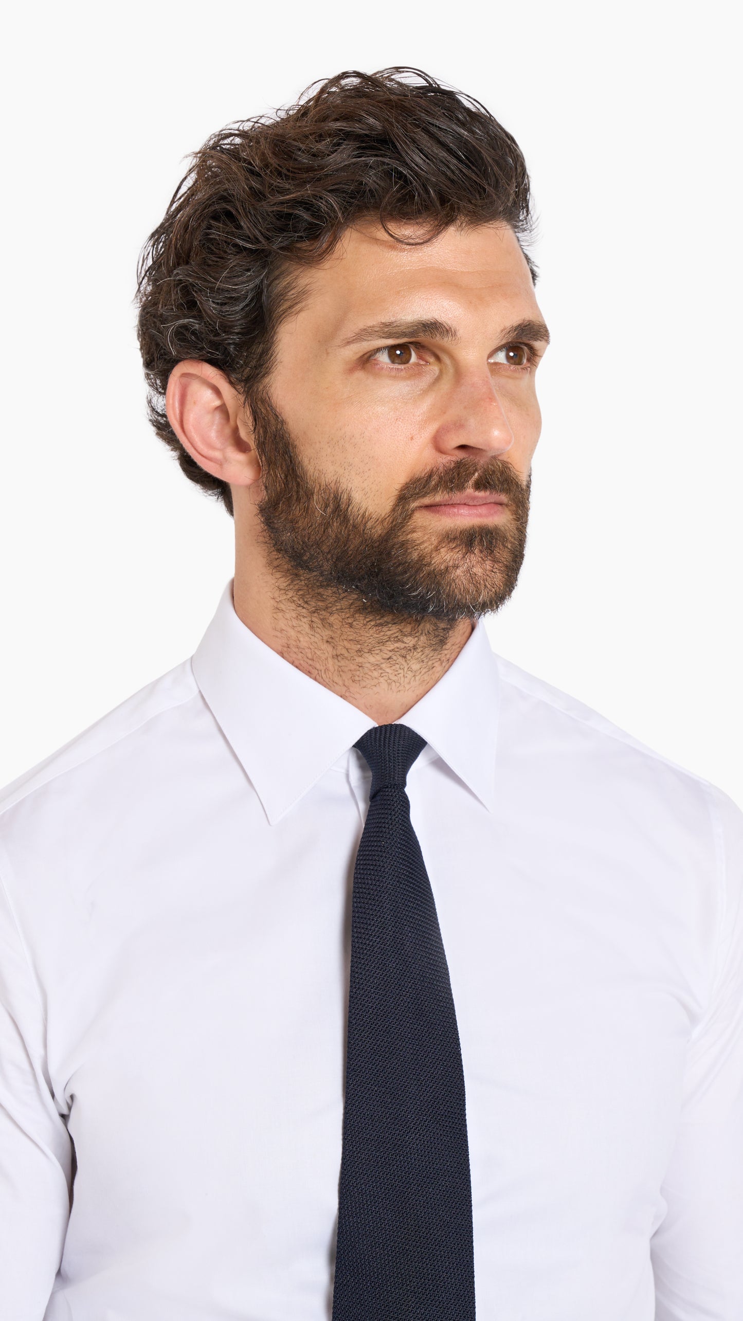 Fine White Twill Easy Iron Custom Shirt