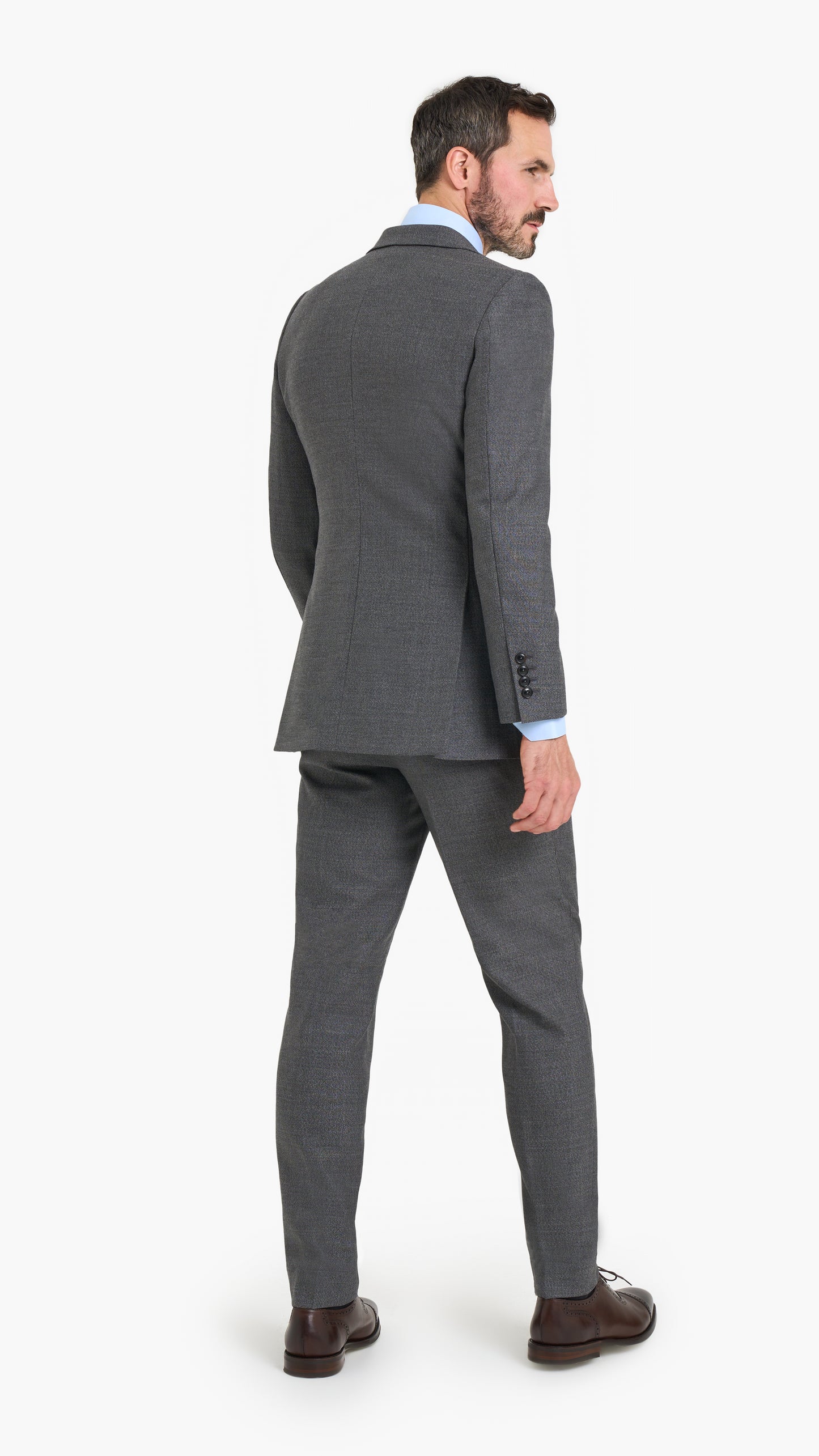 Holland & Sherry Grey Plain Custom Suit