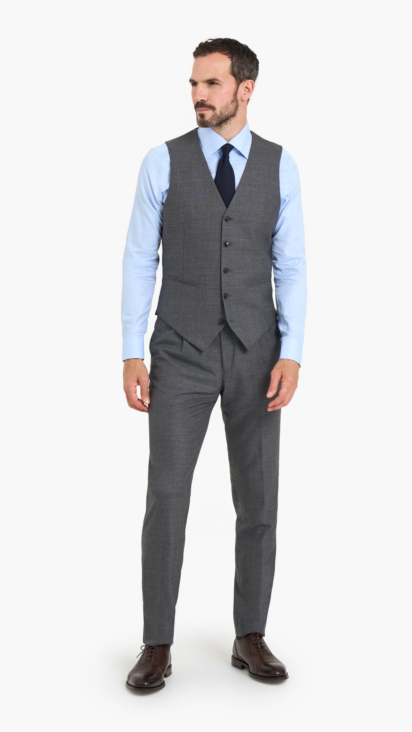 Grey Plain Custom Waistcoat