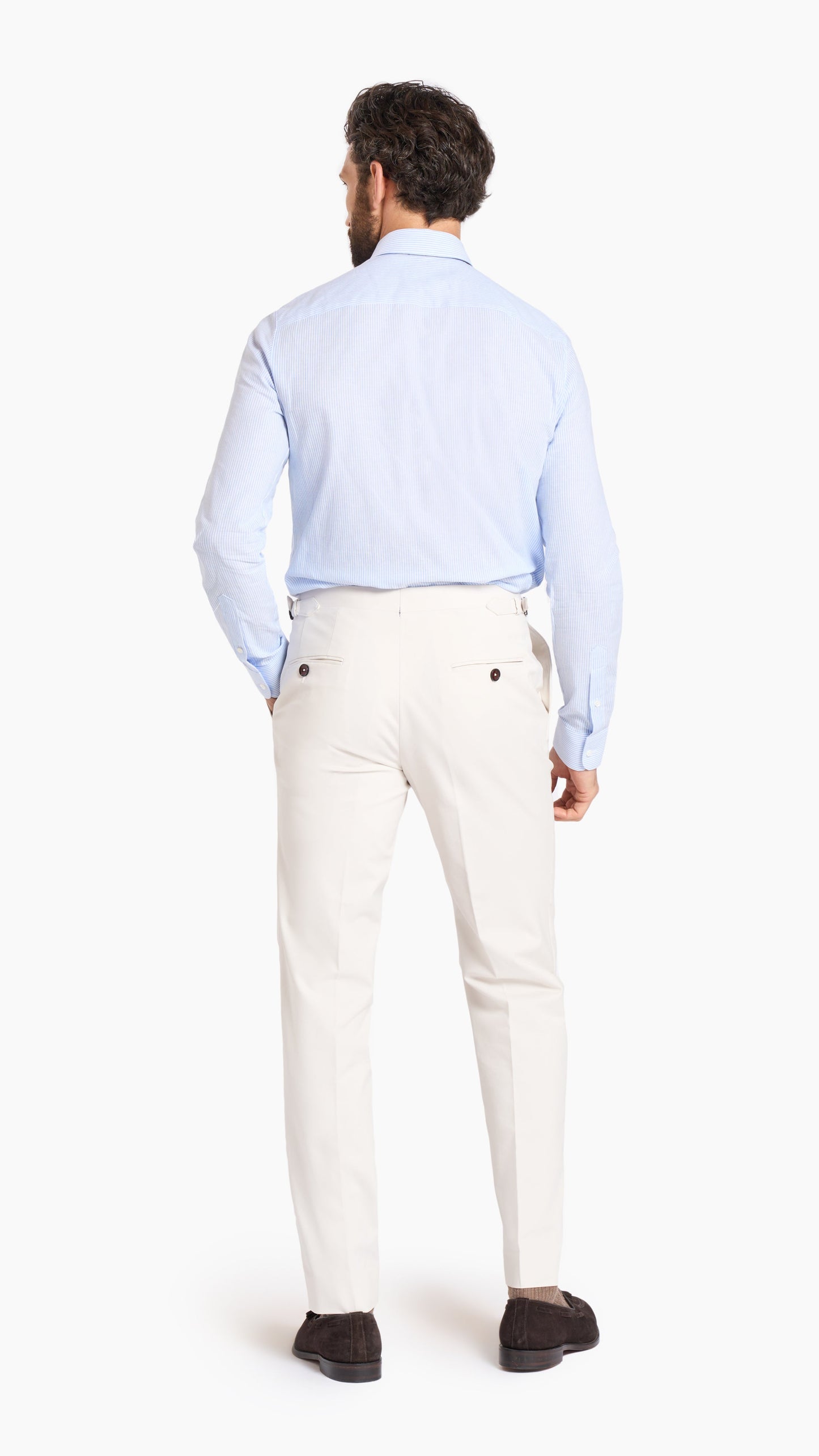 Loro Piana White Custom Trouser