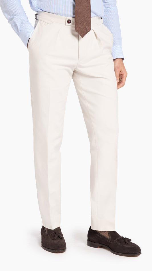 Loro Piana White Custom Trouser