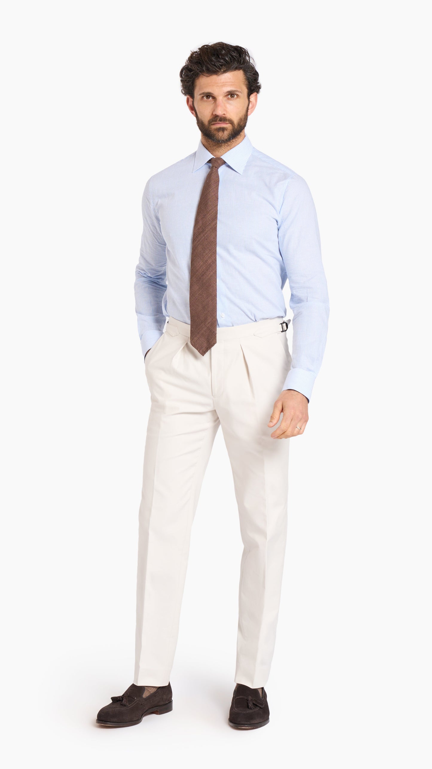 Loro Piana White Custom Trouser