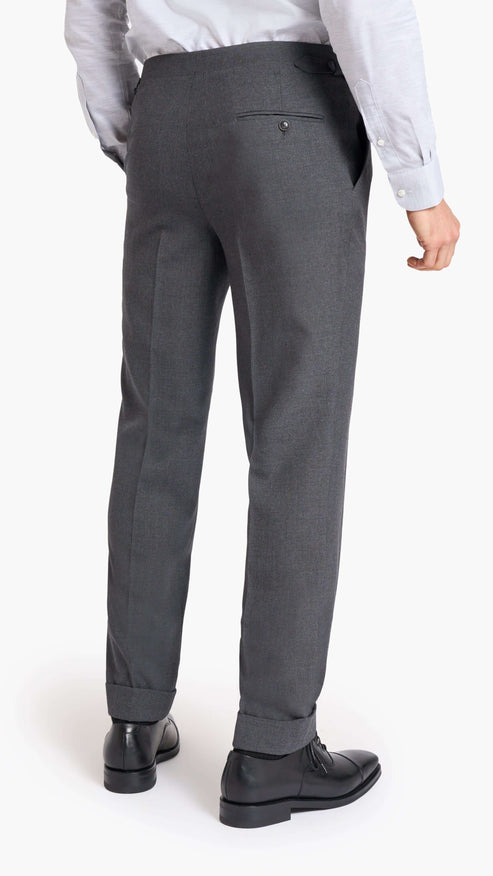 Holland & Sherry Charcoal Wool Custom Trouser
