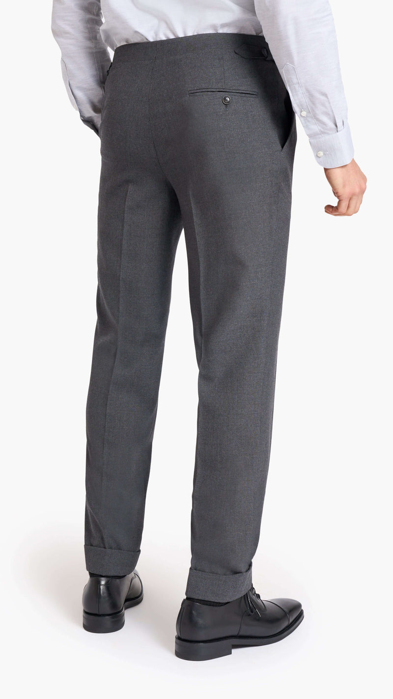 Holland & Sherry Charcoal Wool Custom Trouser