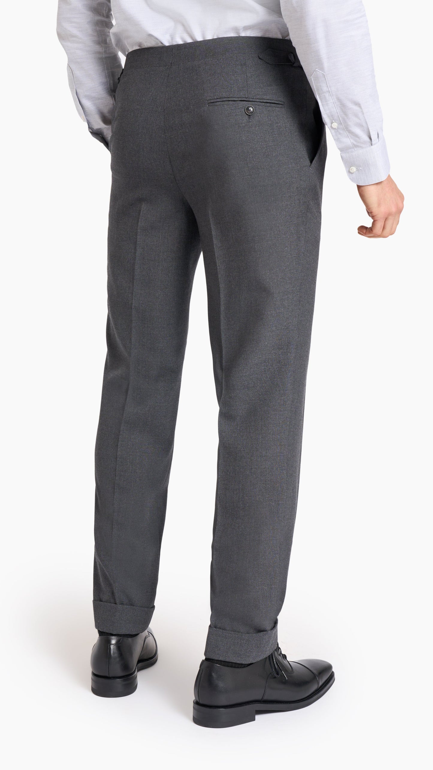 Holland & Sherry Charcoal Wool Custom Trouser