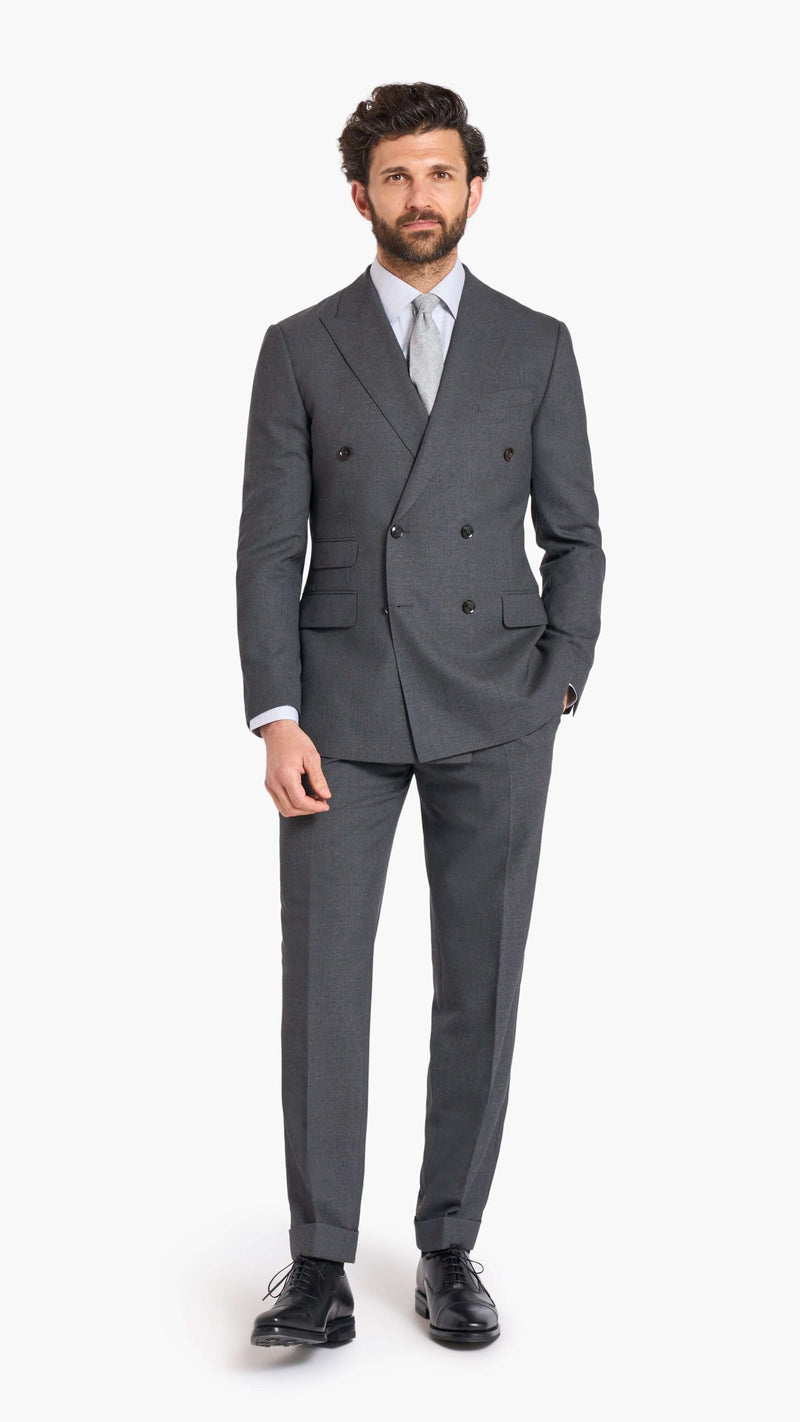 Holland & Sherry Charcoal Wool Custom Trouser