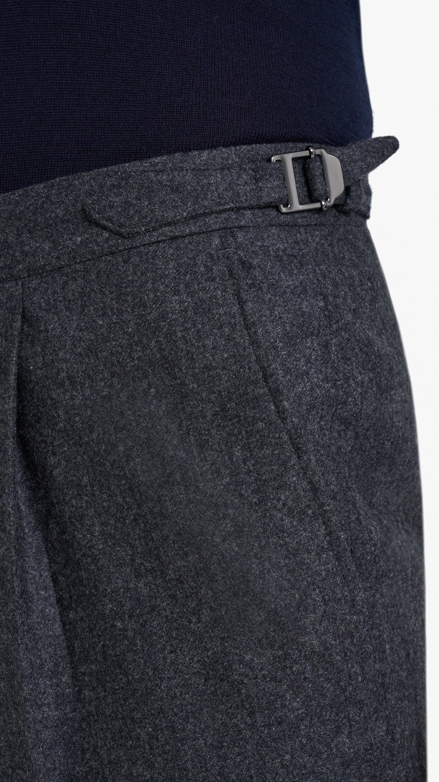 Dark Grey Flannel Custom Trouser