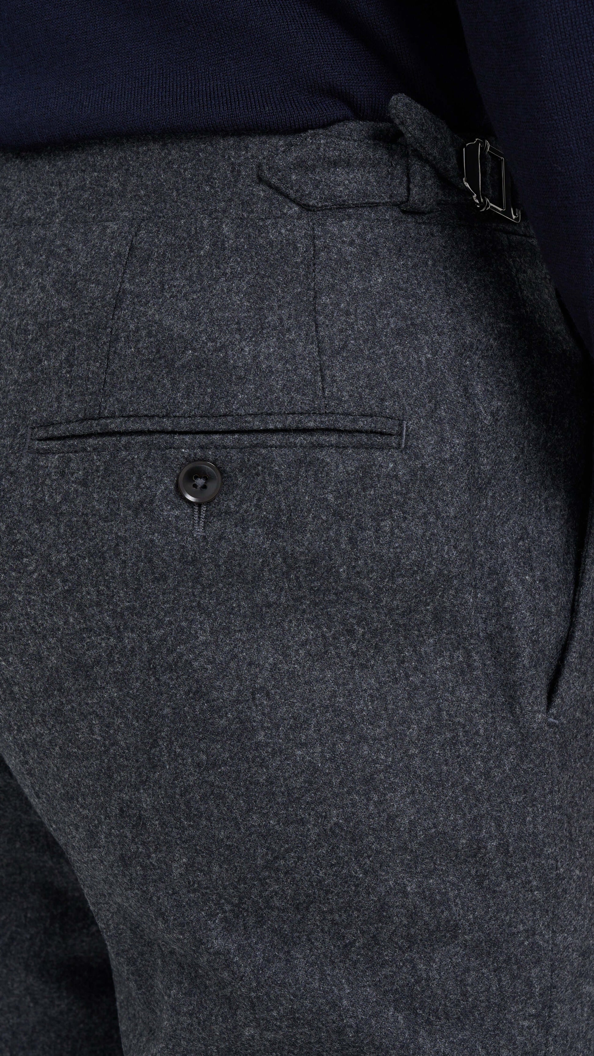 Holland & Sherry Dark Grey Flannel Custom Trouser