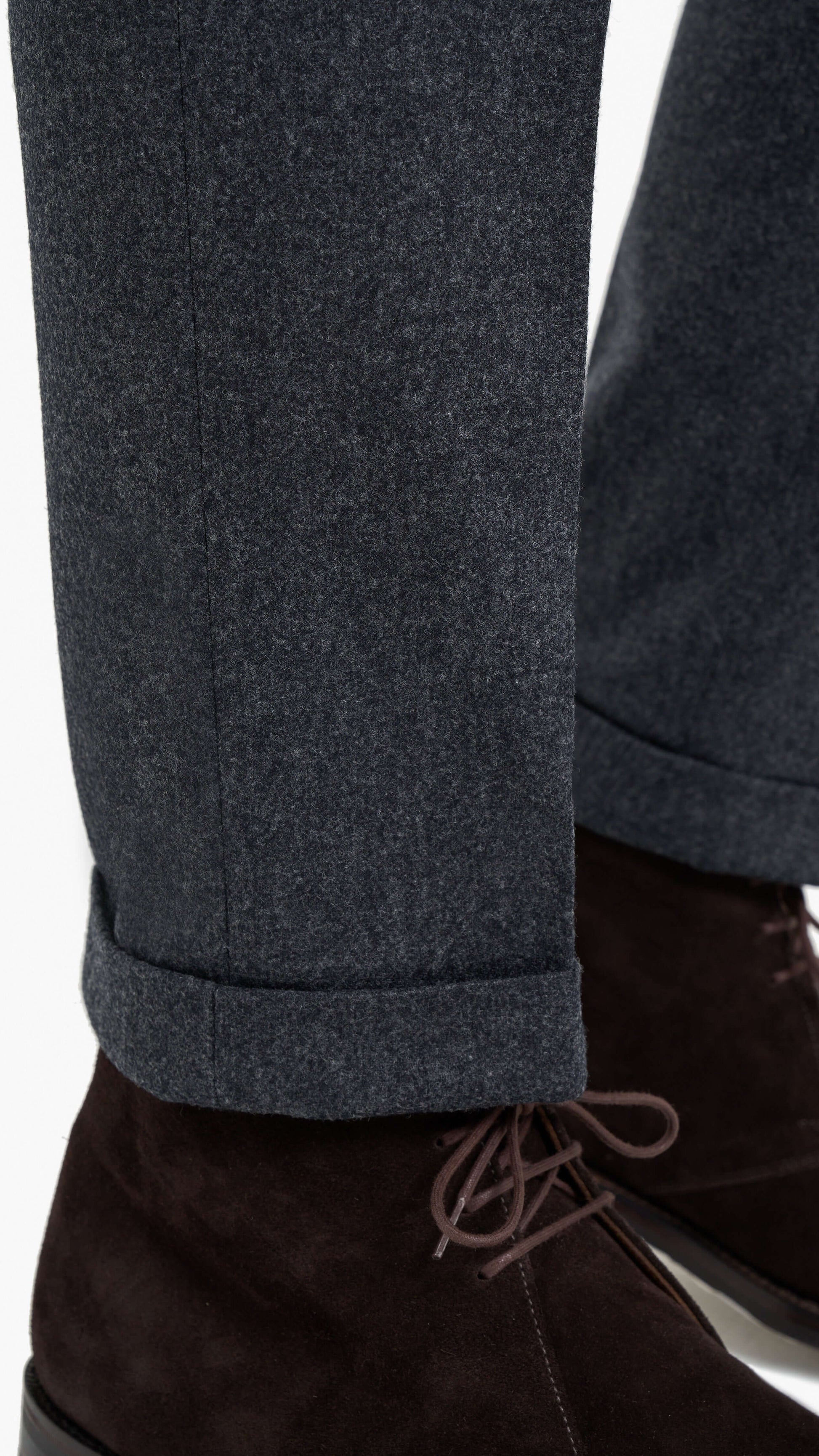 Holland & Sherry Dark Grey Flannel Custom Trouser